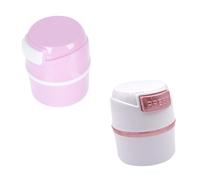 VALICLUD 2Pcs Eyelash Glue Storage Box Sealed Organizer with Strong Moisture and Dehumidifying Effect for Eyelash Extension Beauty Supplies