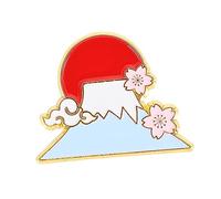 VALICLUD 2pcs Fashionable Lapel Brooch Pin Cute Fuji Mountain Cartoon Badge for Women and Backpacks Durable Zine Accessory for Clothing Bags Hats and Scarves