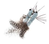 VALICLUD 2pcs Feather Cat Insect Shape Plush and Plume Material Safe for Pets, for Exercise and Changing Biting Behaviour, Fun Teaser Replacement for Kittens