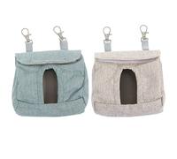 VALICLUD 2pcs Feeding Bag Rabbit Cage Feeder Reducing Waste Easy to Use Cloth Long and Narrow Exporting Hole Hanging on Pet Cage for Guinea Pig Rabbit