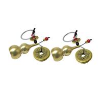 VALICLUD 2pcs Feng Shui Wu Lou Keychain Brass Gourd Five Emperor Coins for Longevity Wealth and Prosperity Decorative Chinese Charm for Home Office Car