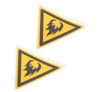 VALICLUD 2pcs Fire Safety Flammable Hazard Decals 100mm Equilateral Triangle Plastic Warning Labels for Industrial Fire Prevention and Safety Signage