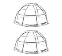 VALICLUD 2pcs Fire Sprinkler Head Cage Protective Cover with Wire Guard Structure, Heavy-duty Iron Metal Mesh, Impact Resistant and Easy Installation for Flush Mount Side Wall Sprinkler