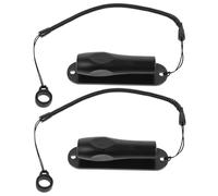 VALICLUD 2pcs Fixing Rope Spring Anti-Lost Rope with Base Black Plastic Silicone Hanging Lanyard Secure Attachment for Daily Use Professionals and Students