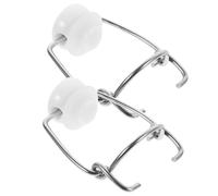 VALICLUD 2pcs Flip Swing Top Bottle Caps Replacement for Beverage Bottles, White Plastic and Iron Material, Airtight Stoppers Suitable for Homemade Beer Brewing