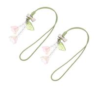 VALICLUD 2pcs Floral Tulip Bowknot Phone Charm Lanyards Keychain Wrist Straps for Phones Detachable Accessories for Car and Mobile Decor