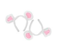 VALICLUD 2pcs Fluffy Mouse Ears Headband Cartoon Mouse Headband for Halloween Party Cute Plush Animal Ears for Boys and Girls Dress