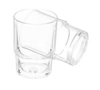 VALICLUD 2pcs Frosted Glass Toothbrush Holder Tumbler for Bathroom Drinking Cup Home Use Sturdy Glass Non-Slip Base for Couples and Guest Rooms