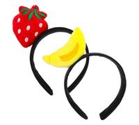 VALICLUD 2pcs Fruit Headbands Hair Bands Cute Cartoon Food Accessories for Parties Live Streaming Social Media with Comfortable Fit