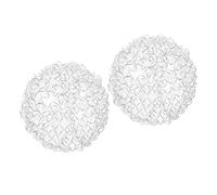 VALICLUD 2pcs G9 Glass Globe Lampshades with 80mm Diameter Aluminum Wire Sphere Light Covers for Contemporary Chandeliers and Ceiling Lights