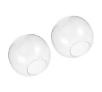 VALICLUD 2pcs Glass Globe Lamp Shades with Large Opening, Spherical Replacement Covers that Prevent Shaking or Shifting, for Study Tables and Living Rooms
