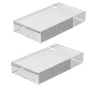 VALICLUD 2Pcs Glass Optical Prisms Physics Experiment Kit with Concave and Convex Lenses for Middle School Science Teaching and Optics Education