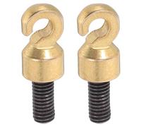 VALICLUD 2pcs Grandfather Clock Weight Shell Hooks Thread Vintage Replacement Parts for Repair and Maintenance Open Hooks for Antique Wall and Floor Clocks Restoration