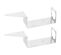 VALICLUD 2pcs Ground Stake Rain Gauge Bracket with 0.7" Hole Stainless Steel Mount Holder for Garden and Patio Rain Gauge Tubes, Weather-resistant Support Stand for Outdoor Use