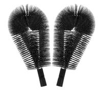 VALICLUD 2pcs Gutter Cleaning Brush Heads for Easy Operation with Sturdy Pp, Nylon, and Stainless Steel Materials, Multipurpose Use for Home and Residential Building Roofs and Gutters