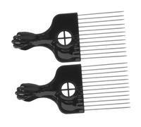 VALICLUD 2Pcs Hair Lift Pick Combs Ergonomic Needle Styling Comb for Long Thick Curly Hair Premium Quality Afro Hair Picks for Men Women for Various Hairstyles