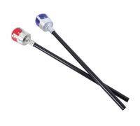 VALICLUD 2pcs Halloween Party Cane Royal Scepter Walking Sticks Cosplay Props for Themed Plays and Costume Accessories in Silver Red Silver Blue