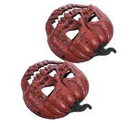 VALICLUD 2pcs Halloween Scary Pumpkin Face Mask Pu Orange Costume Party