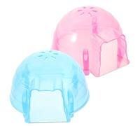 VALICLUD 2pcs Hamster Summer Cool House Small Plastic Hut for Kitten Bunny and Small Pets, Comfortable Cooling Nest for Bedroom Use