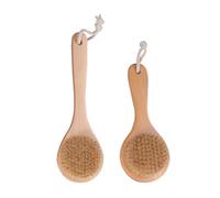 VALICLUD 2pcs Handle Bathing Brush Soft Bristle Back Cleaning Scrubbers for Shower Exfoliating and Massaging Bath Tool for Home Use and Personal Care
