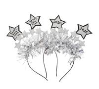 VALICLUD 2pcs Happy New Year Headband: Star Boppers Headpiece For New Year Party Supplies - 2026 Headwear For Festive Celebrations And Gatherings