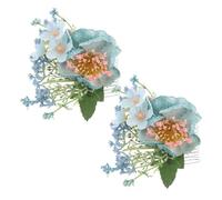 VALICLUD 2PCS Hawaiian Hibiscus Flower Hair Comb Tropical Floral Hair Clip for Luau Party Wedding Bridal Chignon Bun Updos with Realistic Fabric Petals