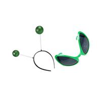 VALICLUD 2pcs Headband and Goggles Quirky Antenna Costume Accessories for Halloween Parties Cosplay Events and Themed Celebrations Comfortable and Durable Design