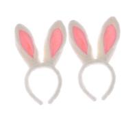 VALICLUD 2pcs Headband Halloween Headdress Bunny Ear Hair Clips Shower Headband Party Headwear Decor Plush Bunny Ears Hairbands Hair Bows Bows Costume Wigs Costume Hairband Plush