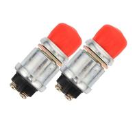 VALICLUD 2pcs Heavy Duty Push Button Momentary Starter Switch for Engine Start Horn and Electrical Equipment Red Design for Cars Boats Trucks and More