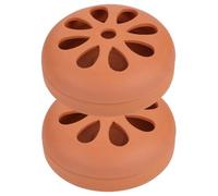 VALICLUD 2Pcs Hollow Coil Incense Burner Terracotta Holder for Mosquito Coils for Outdoor Patios Decks and Campsites Stylish Retro Design