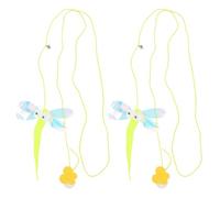 VALICLUD 2pcs Indoor Cat Hanging with Artificial Plume and Elastic Rope, Interactive Pet Door Featuring Creative Hanging Design, Easy to Store and Increases Interaction for Indoor Cats