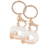 VALICLUD 2pcs Initial Letter Keychain Charming Alphabet Design for Handbags Backpacks and Key Accessories Stylish Resin Key Tassel for Women and Boys and Girls