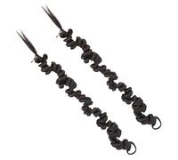 VALICLUD 2pcs Irregular Braided Ponytail Extensions for Women Synthetic Hairpiece with Hair Tie Stylish Long Braids for Easy to Wear for Parties and Everyday Fashion