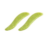 VALICLUD 2pcs Jade Gua Sha Massage Boards for Body Scraping Smooth Acupuncture Tool for Muscle Relief and Improved Blood Flow Therapy Massage for Face and Full Body Use
