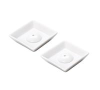 VALICLUD 2PCS Japanese Style Ceramic Incense Stick Tray and Round Holders for Tabletop Home Decoration Simple Elegant Desktop Adornment for Office Tea Ceremony Meditation