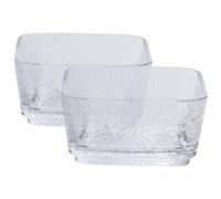 VALICLUD 2Pcs Japanese Style Glass Serving Bowls Decorative Dessert and Fruit Salad Bowls Square Multi-Function Salad for Daily Use Breakfast Snacks