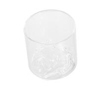 VALICLUD 2pcs Japanese Style Whisky Cups Transparent Shallow Glass Tumblers Heat Resistant Drinkware for Bar Tea House Home Use