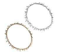 VALICLUD 2pcs Jesus Crown of Thorn Medieval Metal Headband Renaissance Headpiece for Bride Wedding Guest Birthday Party