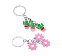 VALICLUD 2pcs Key Chain Floral Pendant Keychain Mexican Decor Backpack Charms Bag Charms Clear Bra Straps Invisible Purse Charms The Plants Keychain Wallet Keychain Alloy