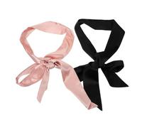 VALICLUD 2pcs Korean Style Wide Waist Belt for Women Satin Ribbon Sash for Dresses Versatile Decorative Accessory for Daily Wear and Special Occasions Elegant Self Tie Design in Black and