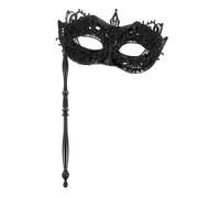 VALICLUD 2pcs Lace with Stick for Women Lightweight Plastic Dancing Party Eye Mask for Halloween Birthday Carnival Prom and Cosplay Comfortable Nose Fit Fancy Dress Accessory