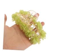 VALICLUD 2pcs Large Green Flower Jaw Clips for Women Durable Non Slip Hair Claw Accessories with Strong Grip for Thick Hair Styling and Secure Hold at Back of Head for All Seasons