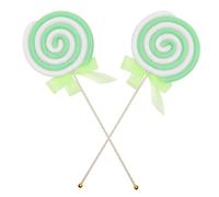 VALICLUD 2pcs Large Simulation Lollipop Props Bright Green Fake Candy Decorations for Photography Scenes Multipurpose Vivid Photo Accessories