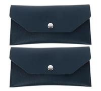 VALICLUD 2pcs Leather Cash Wallet Organizer in Dark Green, Money Pouches for Cash Notes, Budget Planner Envelope Clutch for Savings and Finance Management