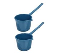 VALICLUD 2pcs Lightweight Plastic Bath Ladles with Long Handles and Poured Spout, Easy to Clean Water Scoops for Bathing and Household Use