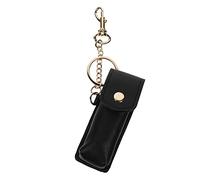 VALICLUD 2pcs Lipstick Protective Leather Case Keychain Bag Makeup Holder Organiser