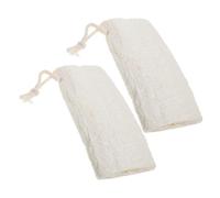 VALICLUD 2pcs Long Handled Soft Exfoliating Bath Loofah Sponge for Boys and Girls Adults Bath Scrubber Natural Sea Sponge Material for Shower Bathing Loofah for Gentle Skin Cleansing