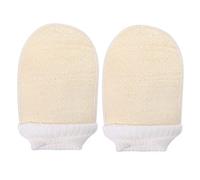 VALICLUD 2pcs Loofah Exfoliating Gloves Premium Body Scrubbers for Deep Cleansing Breathable Quick Drying Bath Mitts for Daily Skin Care and Exfoliation