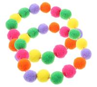 VALICLUD 2pcs Lovely Kitten Collar Colorful Plush Ball Lightweight Comfortable Delicate Pet Dog Collar for Outdoor Walks and Festival Parties