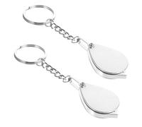 VALICLUD 2pcs Magnifier Keychain Portable Hanging Pendant for Boys Girls Lightweight Rotating Design for Outdoor Learning DIY Projects Durable Magnification Accessory
